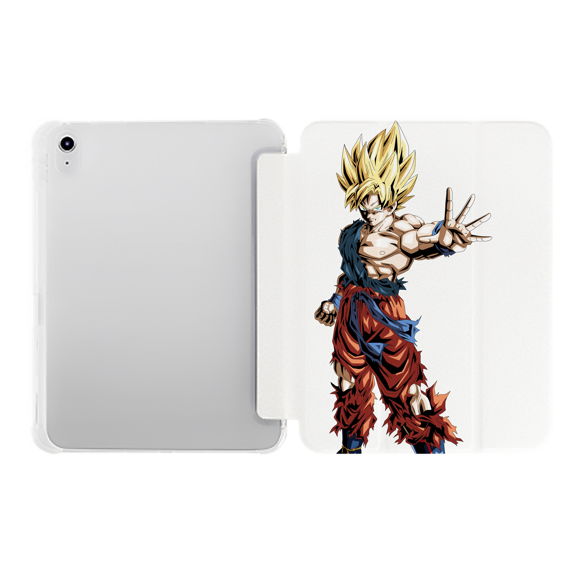 （画像用） ドラゴンボール 孫悟空（そん ごくう）Son Goku カカロット DRAGON BALL Kakarotto IPad ケース ペン収納付き 三つ折りスタンド PUレザー×シリコン 対応機種9.5/10.5/10.9インチ